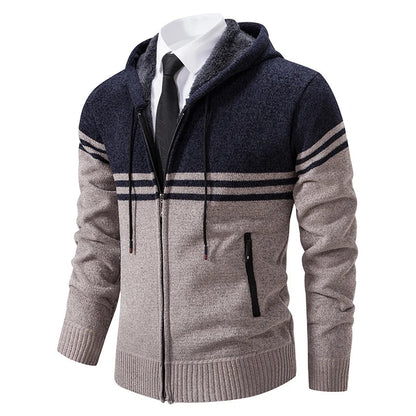 Men's Fleece Zip Stand Collar Chicchar Fashion