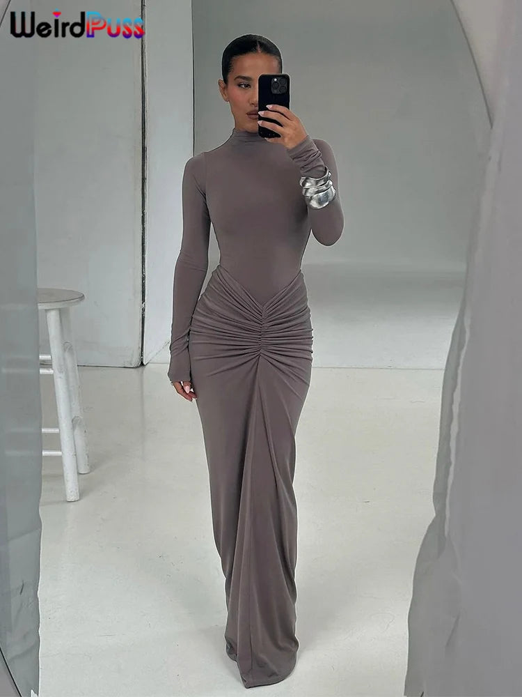 Ruched Bodycon Dress Polyester