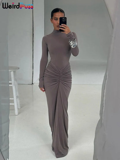 Ruched Bodycon Dress Polyester