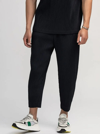 Miyake Pleated Cropped Pants