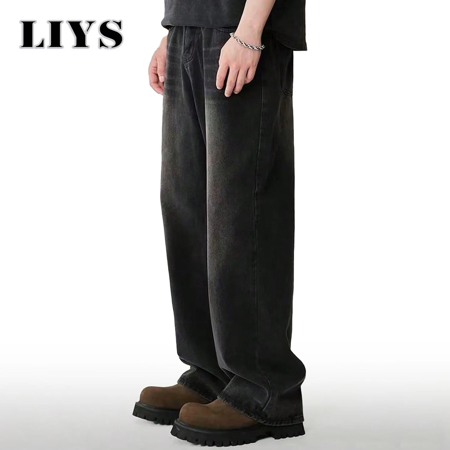 Men's Cotton Wide Leg Jeans