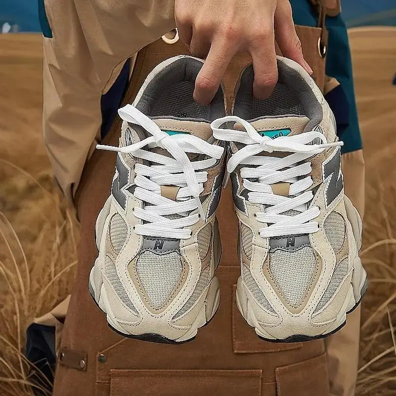 9060 Retro Sneakers: Unisex Couple Type, Autumn Winter Warmth, Suede Mesh versatile - Chicchar Fashion