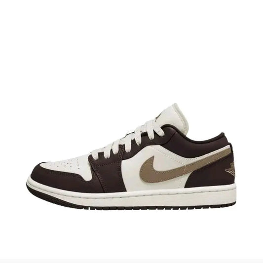 Jordan Air Jordan 1 Women's Skateboarding Shoes, Retro, Fashionable, Minimalist, Durable Sneakers, White/Brown - Chicchar Fashion