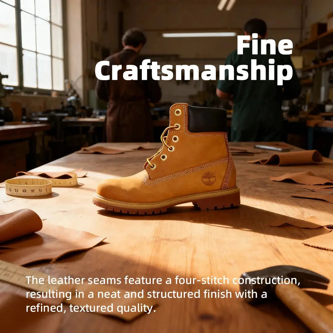 Timberland Women's Indestructible Outdoor Classic Yellow Boots Waterproof and Wear-Resistant High-Top Casual Martin Boots 10361713 - Chicchar Fashion