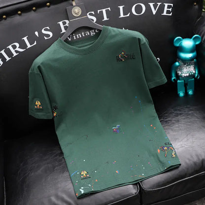 Y2K Men Techwear Cotton Tee