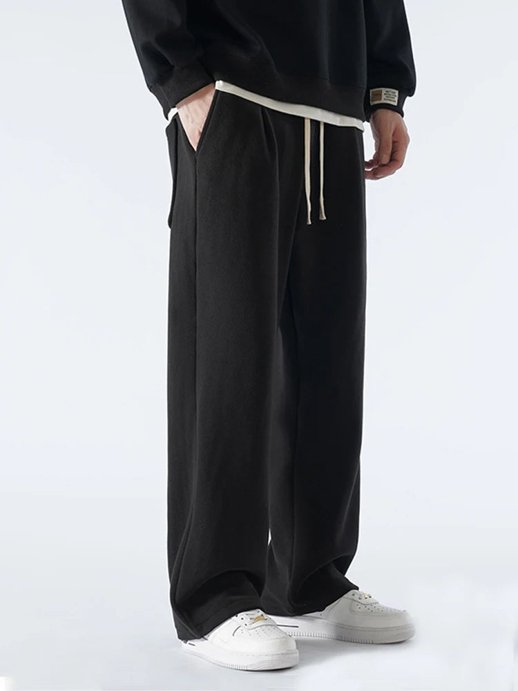 Men's Fleece Wide Leg Pants