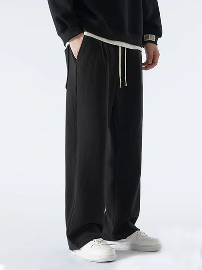 Men's Fleece Wide Leg Pants