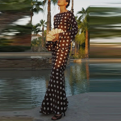 Polka Elegance Evening Gown