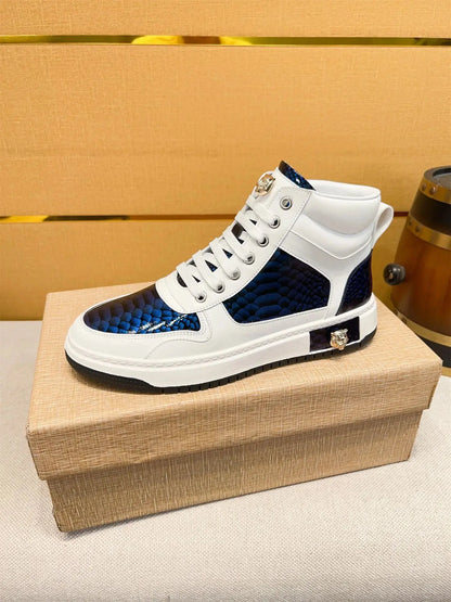 Stylish Leather High-Tops - Chicchar Fashion