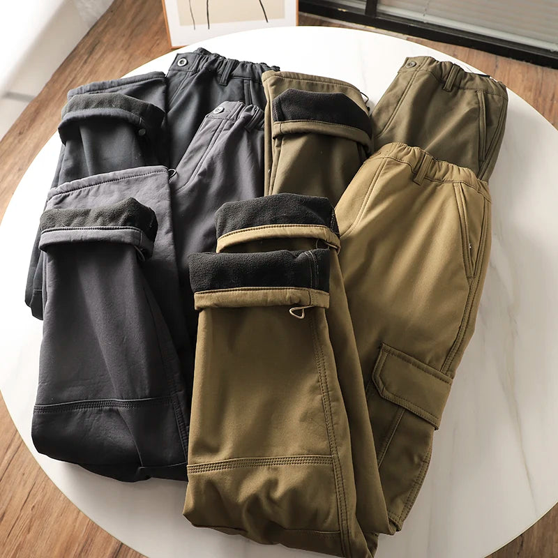 Mens Fleece Cargo Pants