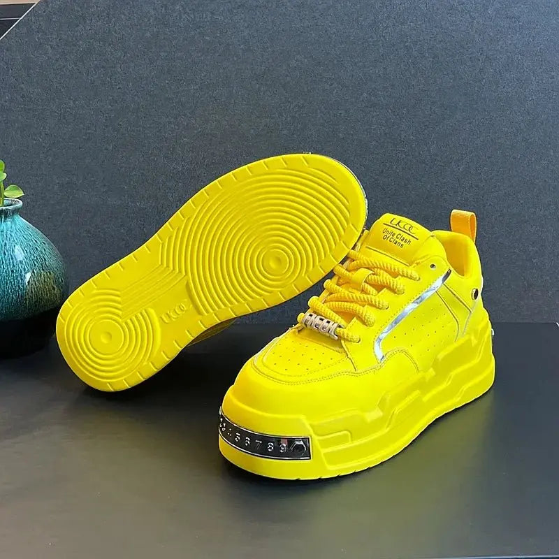 Trendy Yellow Sneakers - Chicchar Fashion