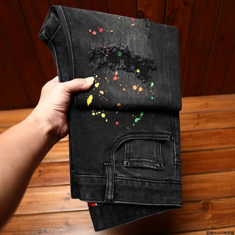 Slim Elastic Black Jeans