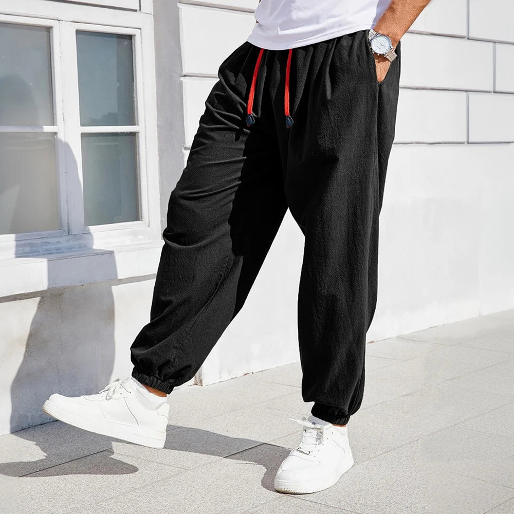 Cotton Linen Harem Joggers