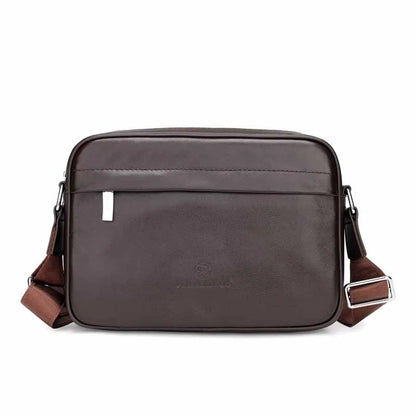 Cowhide genuine leather solid color square men's shoulder bag crossbody bag designer luxury bag messenger bag - Chicchar Fashion