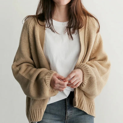 Polyester Knit Long Cardigan Chicchar Fashion