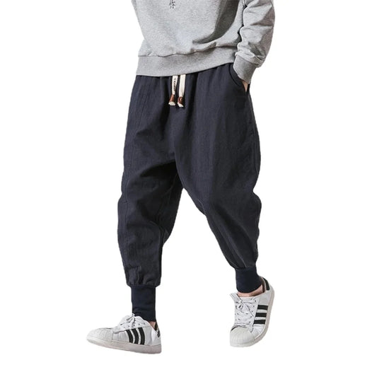 Cotton Linen Harem Joggers