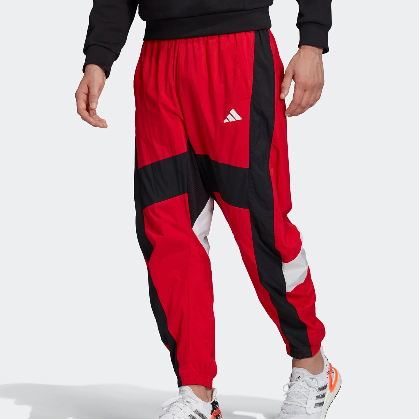 Adidas Men's Red Tapered Pants