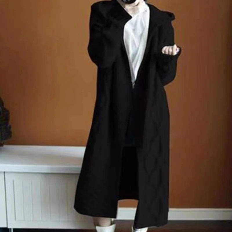 Hooded Knit Long Cardigan Chicchar Fashion