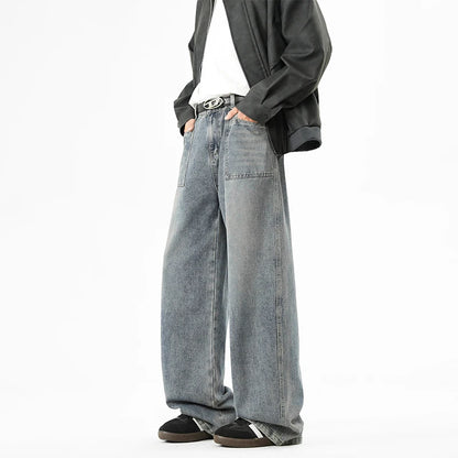 Retro Washed Straight Denim
