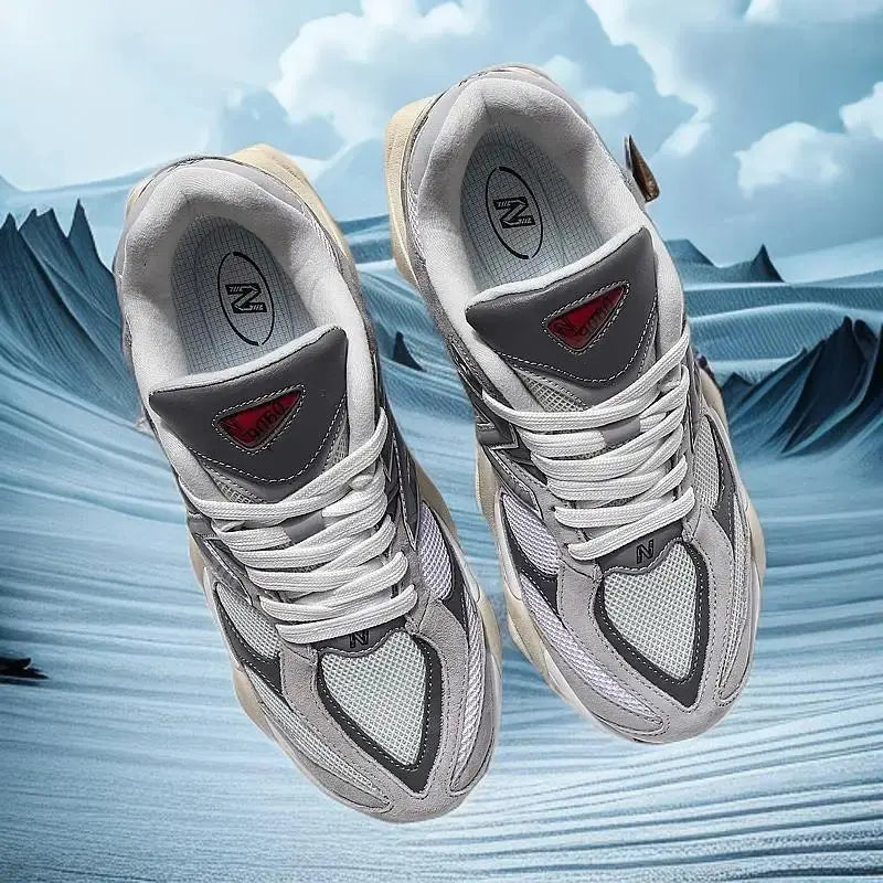 9060 Retro Sneakers: Unisex Couple Type, Autumn Winter Warmth, Suede Mesh versatile - Chicchar Fashion