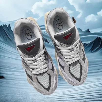 9060 Retro Sneakers: Unisex Couple Type, Autumn Winter Warmth, Suede Mesh versatile - Chicchar Fashion