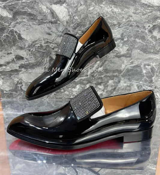 Dapper Rhinestone Slip-Ons - Chicchar Fashion