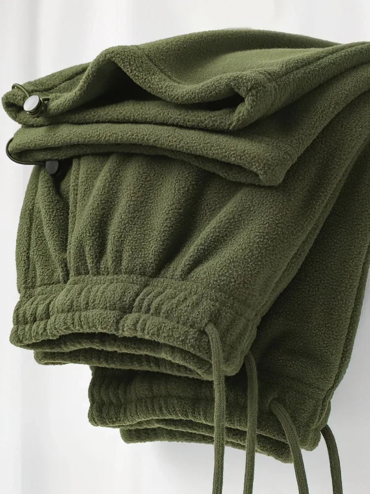 Vintage Cozy Men's Fleece Wide-Leg Joggers