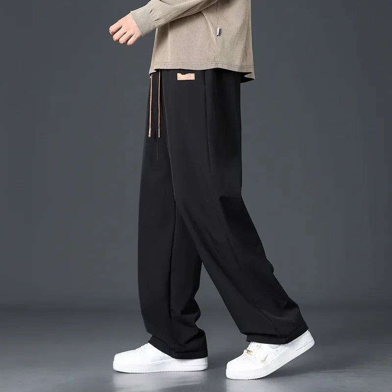 VelvetEase Men's Fleece Crop Pants - Autumn/Winter Wear