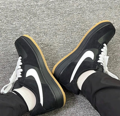 Nike Air Force No.1 Board Shoes Comfortable  Versatile  Anti Slip  Durable  Low Cut Men's Black - Chicchar Fashion