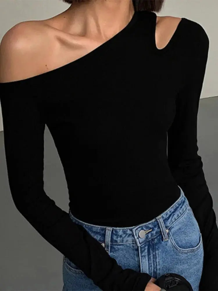 Chic Off-Shoulder Crop Top - Chicchar Fashion