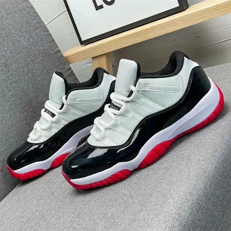 2026 The white shoes   with full leather are breathable and versatile, with color thick soles and couple casual baskitball shoes - Chicchar Fashion