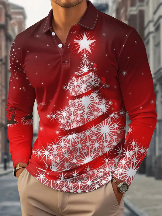 Santa Polyester 3D Print Shirt Chicchar Fashion