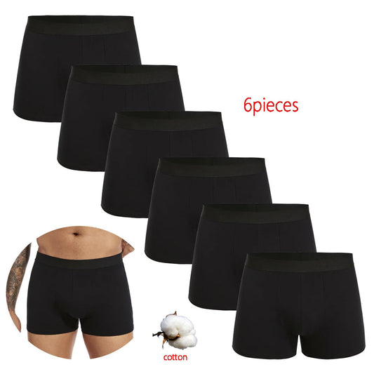 6pcs Men Cotton-Spandex Boxers Chicchar Fashion