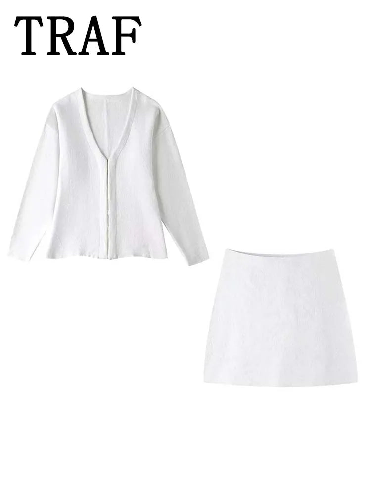 Knit Two-Piece Skirt Set