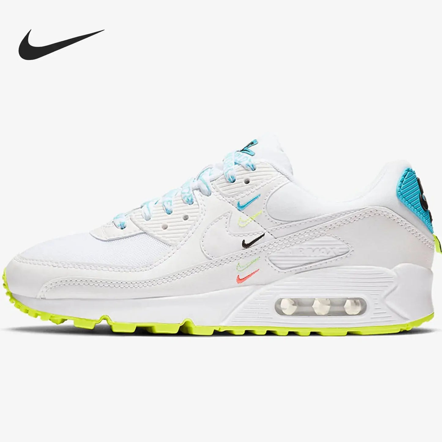 Nike genuine AIR MAX 90 men's and women's low top cushioned sports casual shoes CK7069-100 - Chicchar Fashion