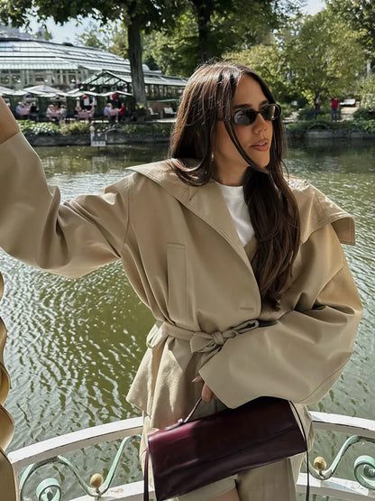 Polyester Lace-Up Summer Suit