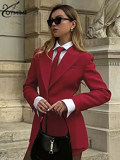 Red Blazer & Shorts Set