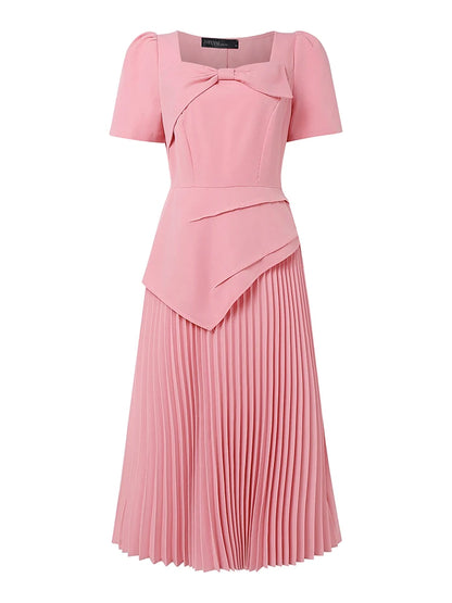 Polyester Square Midi Dress