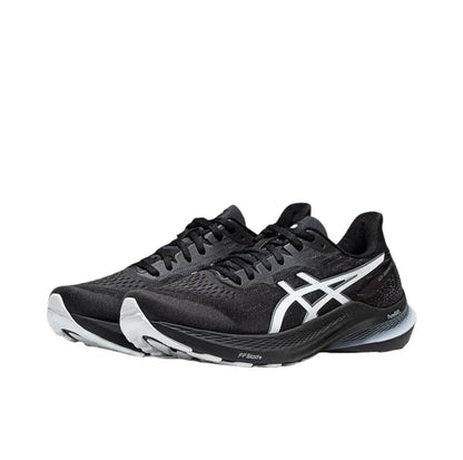 Asics Logo Lace Up Mesh Low Cut Running Shoes for Men Black and White 1011B691-006 - Chicchar Fashion