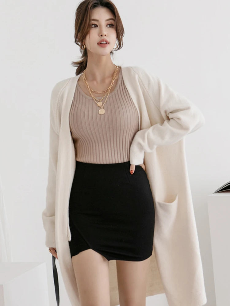 Cashmere Blend V Neck Cardigan Chicchar Fashion