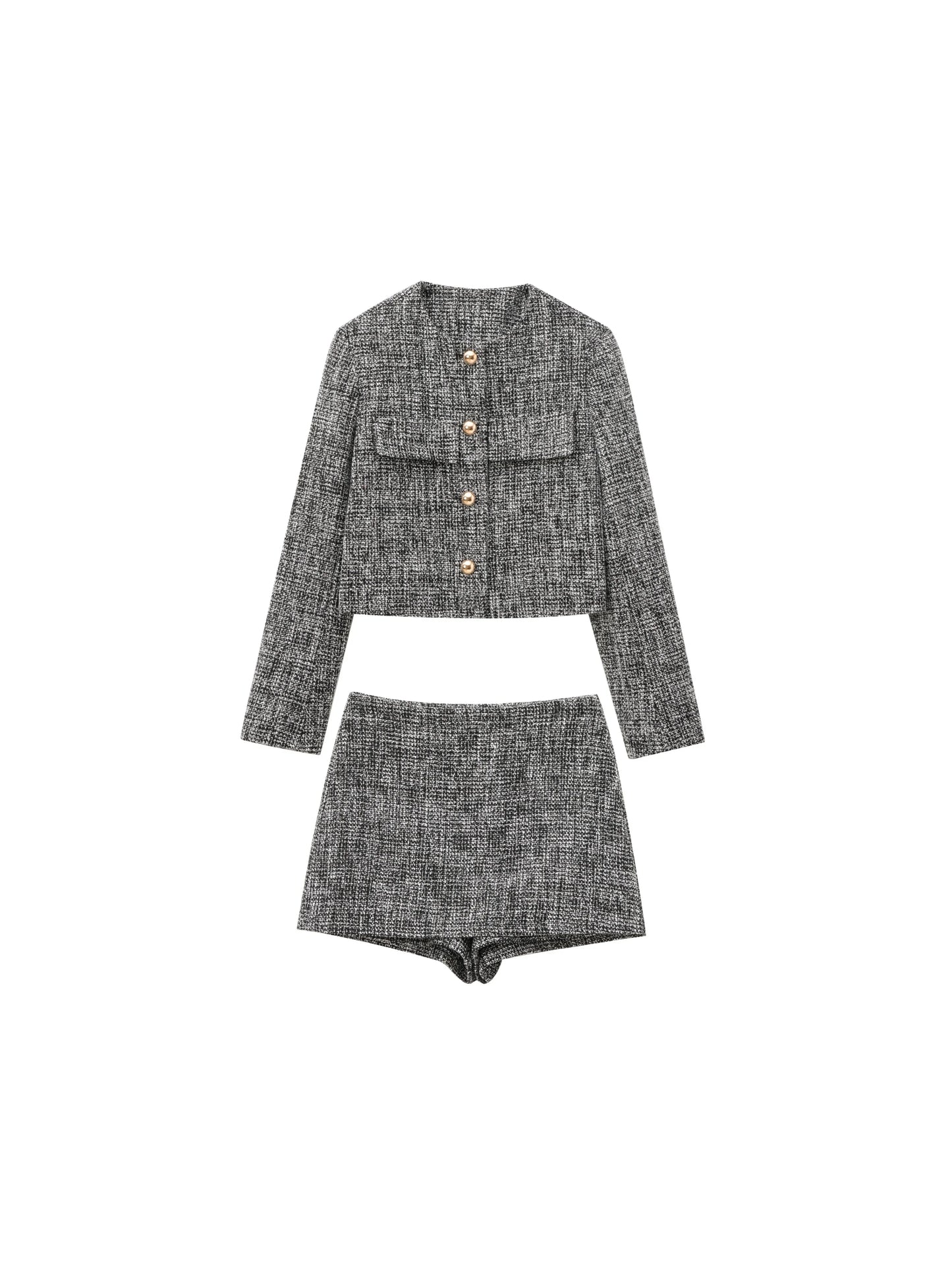 Polyester High-Waist Two-Piece