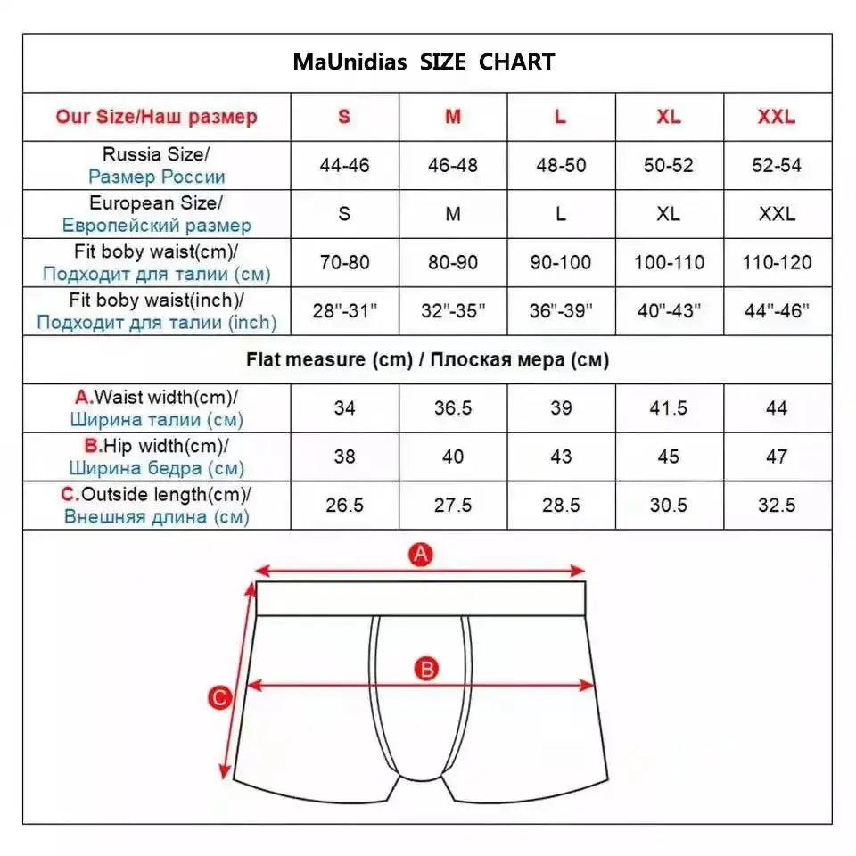 4pcs Cotton Men's Boxers Chicchar Fashion