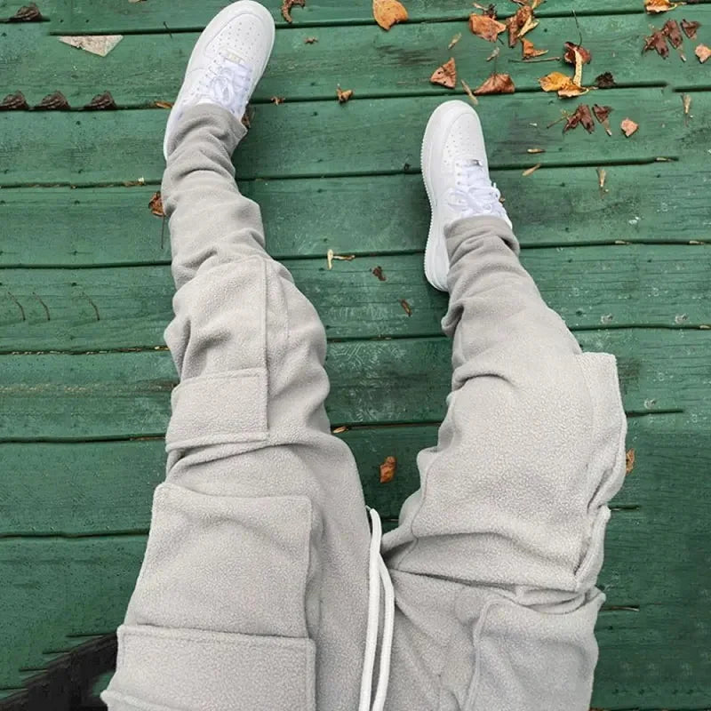 Nylon Cotton Cargo Sweatpants