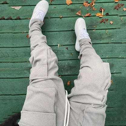 Nylon Cotton Cargo Sweatpants