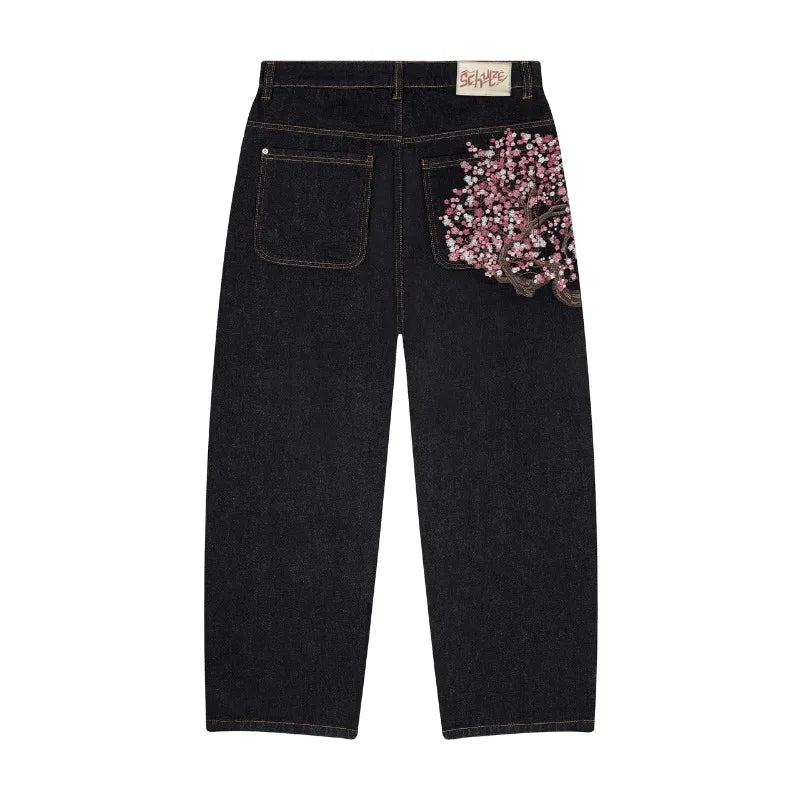 Y2K Embroidered Denim Jeans
