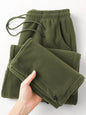Vintage Cozy Men's Fleece Wide-Leg Joggers
