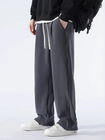 Men's Fleece Wide Leg Pants