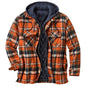 Plaid Hooded Jacket Warm