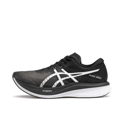 Asics  Comfortable Low Cut Carbon Plate Long Distance Running Race Running Shoes Men's Black and White 1011B631-002 - Chicchar Fashion