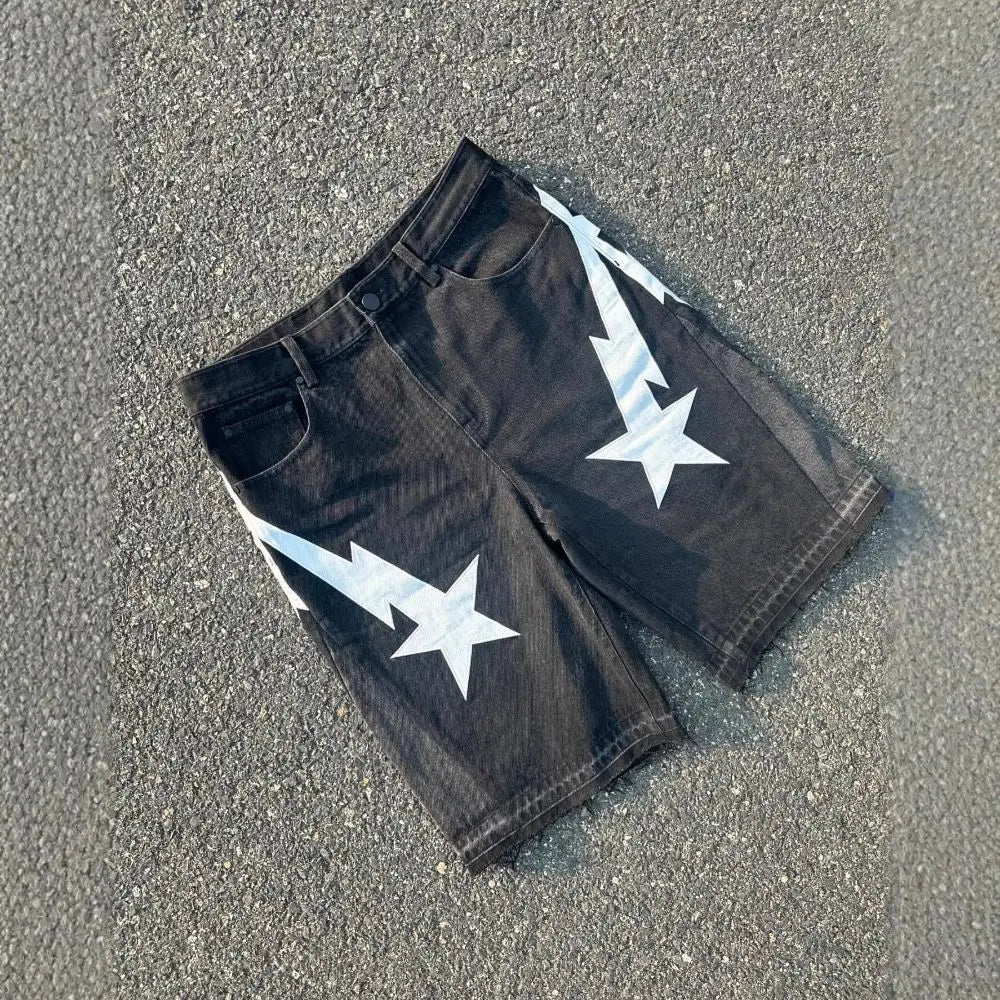 Y2K Cotton Wide-Leg Shorts